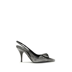 Prada Gray Goatskin High Heel Women's Pumps